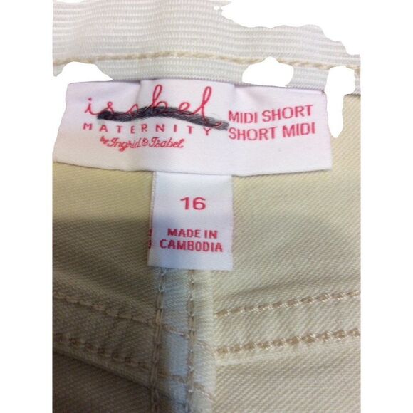 ISABEL Side Panels Short 16 Cream Cotton/Polyester/Spandex - Picture 3 of 4